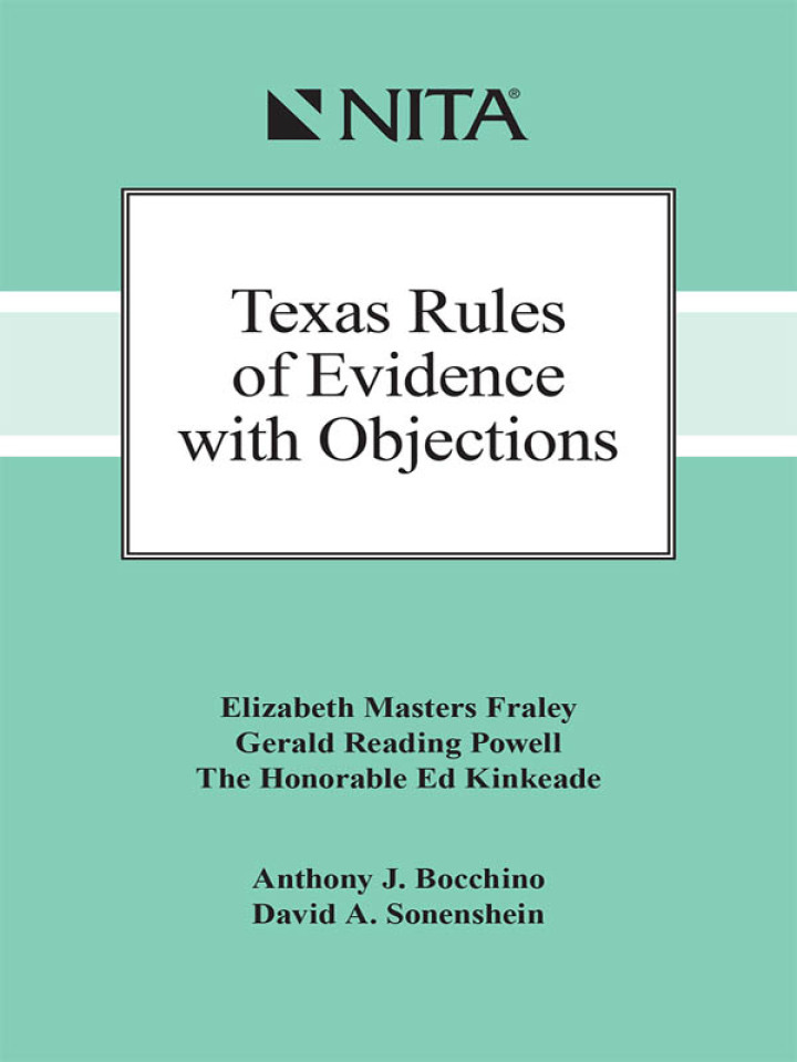 Texas Rules of Evidence with Objections eTextbook 4th Edition PDF